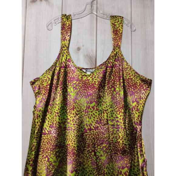 Winlar Dress Ladies 3x Slip Dress Purple Green Snake‎ Print Sleeveless Midi Sexy - Picture 3 of 7